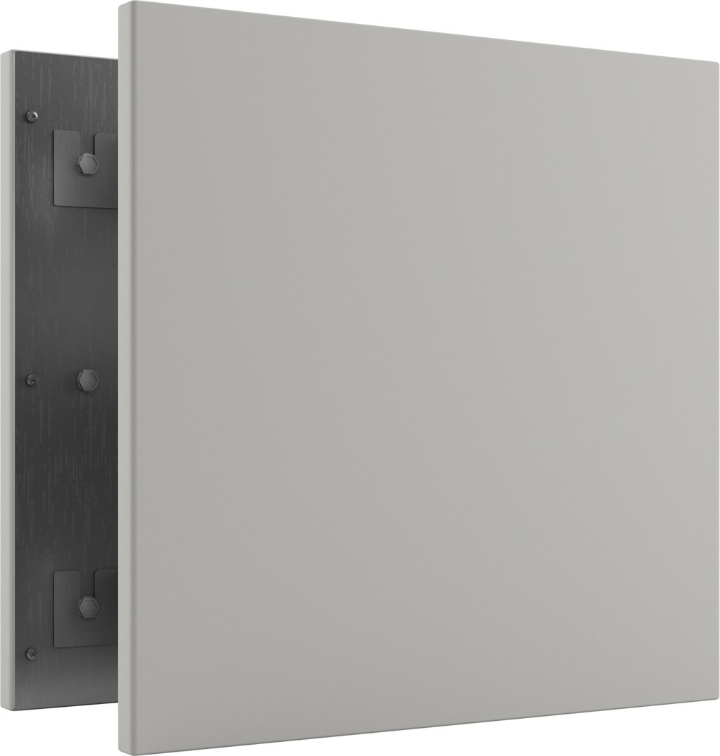 45°-perspectief, frameless met montagebeugels
