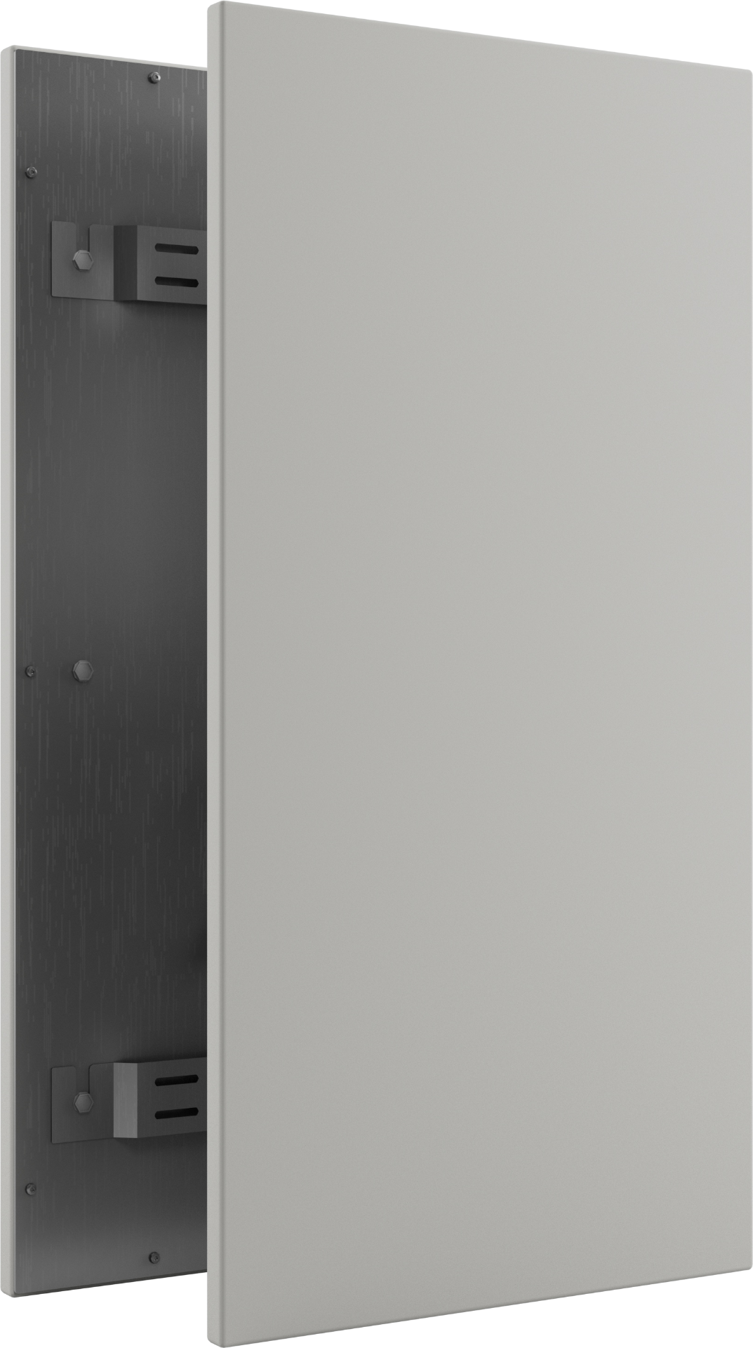 Vooraanzicht, frameless RAL 9016 wit