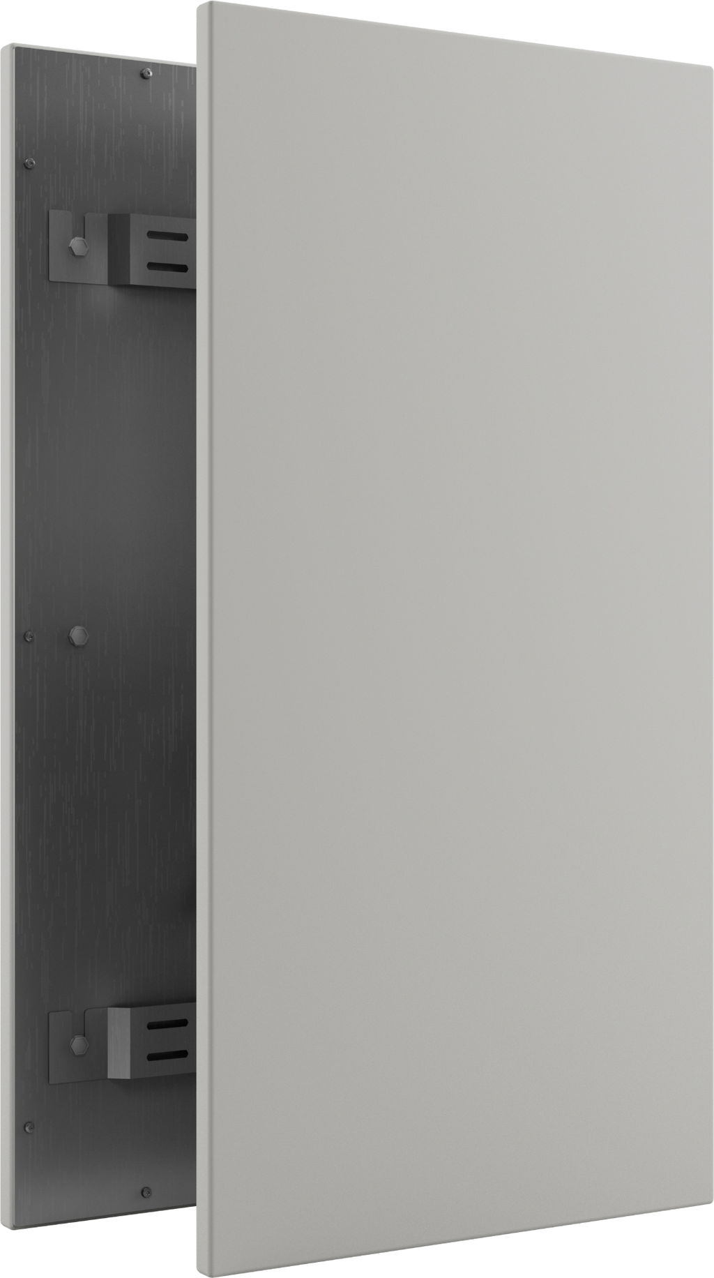 45°-perspectief, frameless met montagebeugels