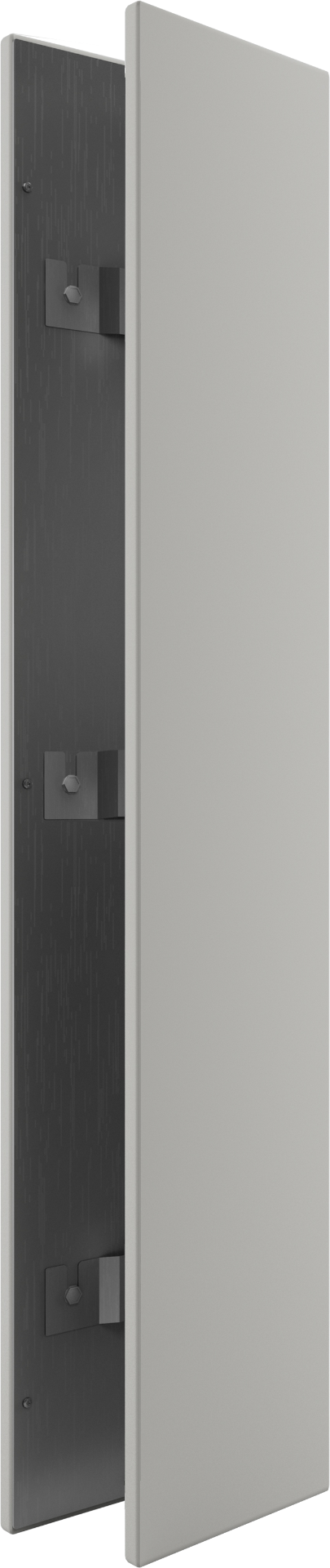 45°-perspectief, frameless met montagebeugels