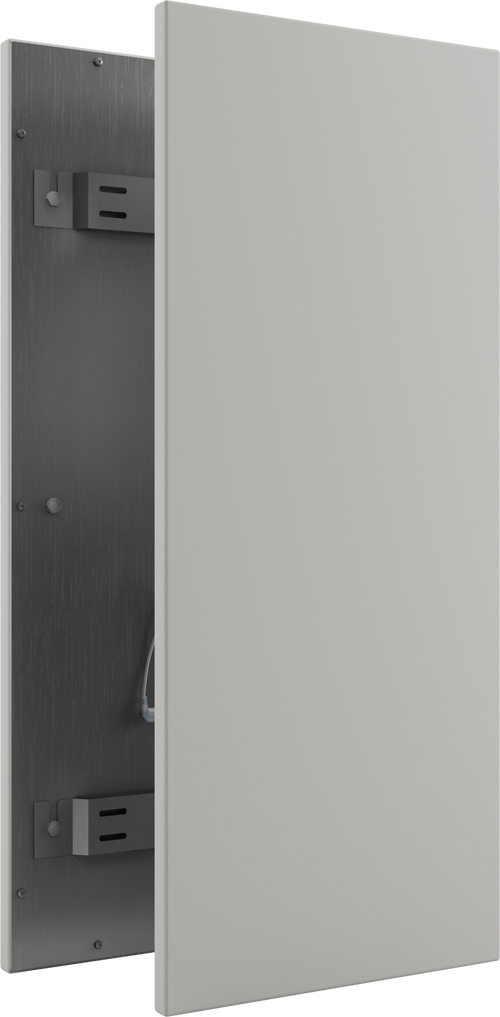 45°-perspectief, frameless met montagebeugels
