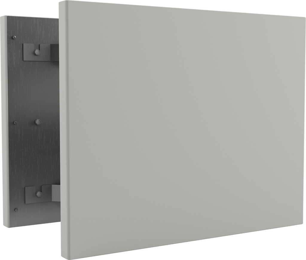 Vooraanzicht, frameless RAL 9016 wit