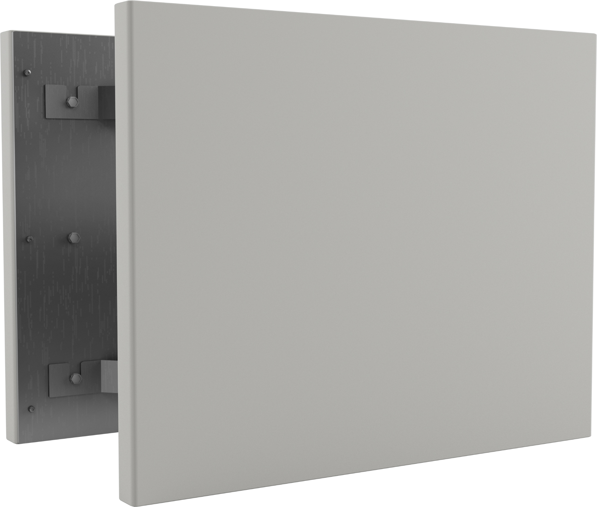 Vooraanzicht, frameless RAL 9016 wit